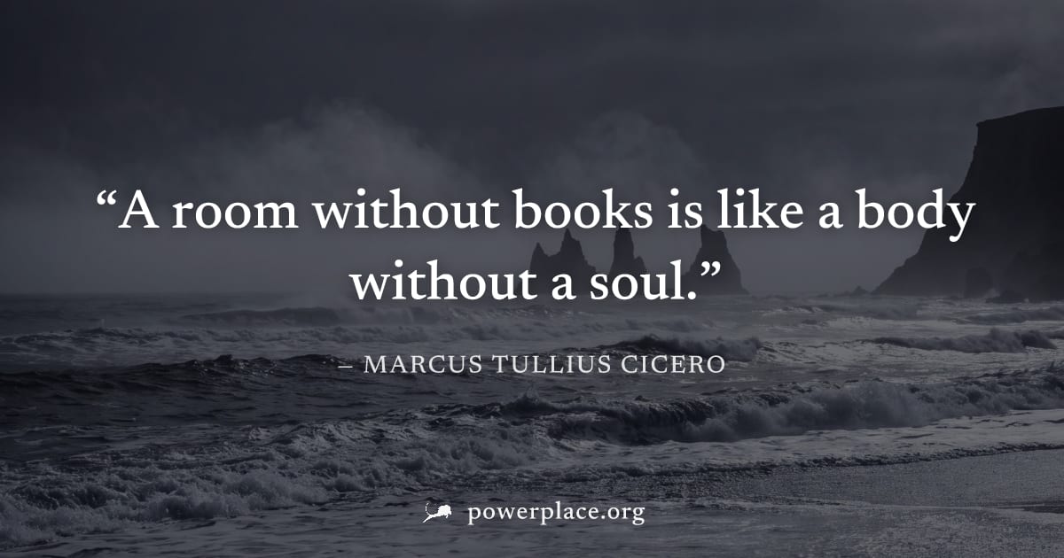 "A room without books is like a body without a soul." — Marcus Tullius Cicero