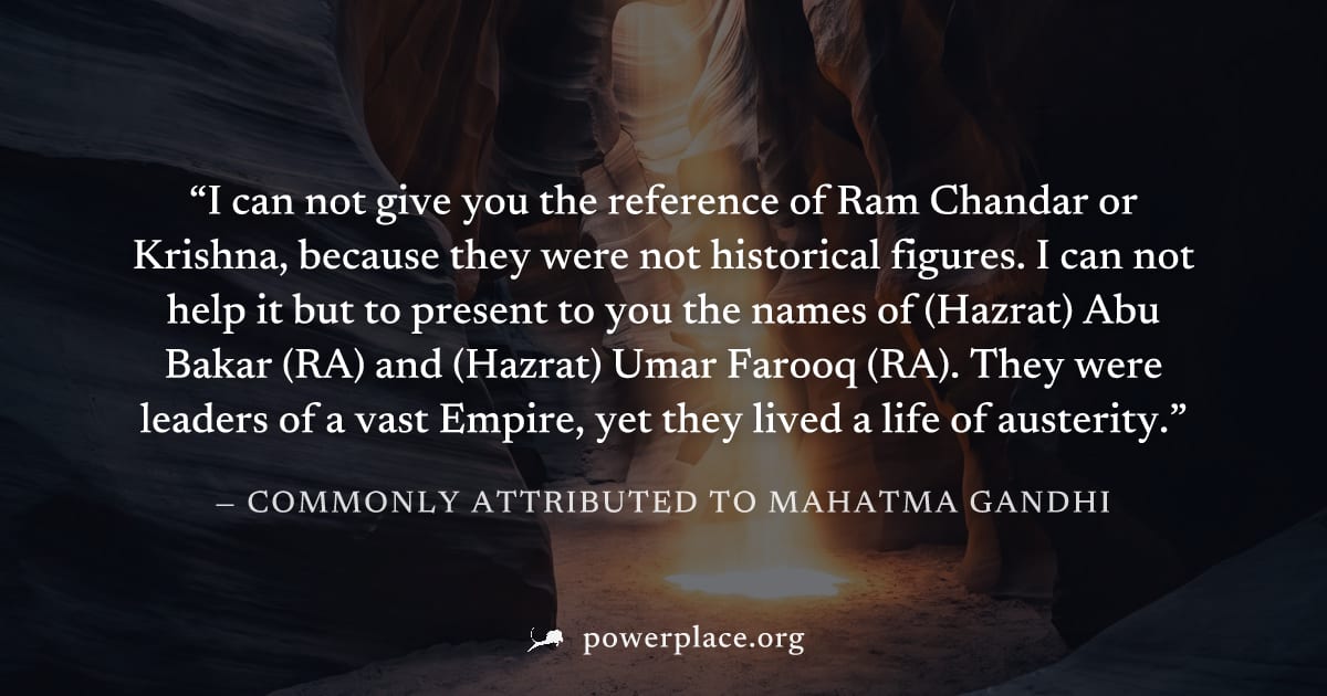 "I can not give you the reference of Ram Chandar or Krishna, because they were not historical figures. I can not help it but to present to you the names of (Hazrat) Abu Bakar (RA) and (Hazrat) Umar Fa