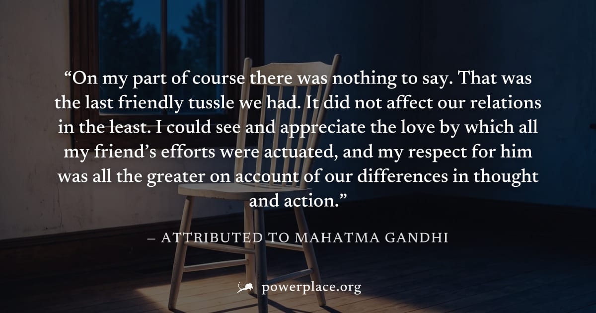 "On my part of course there was nothing to say. That was the last friendly tussle we had. It did not affect our relations in the least. I could see and appreciate the love by which all my friend’s eff