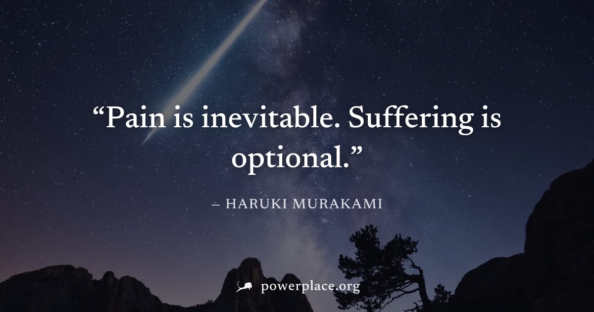 "Pain is inevitable. Suffering is optional." — Haruki Murakami