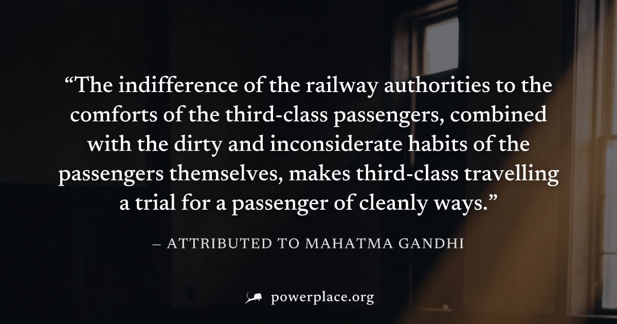 "The indifference of the railway authorities to the comforts of the third-class passengers, combined with the dirty and inconsiderate habits of the passengers themselves, makes third-class travelling 