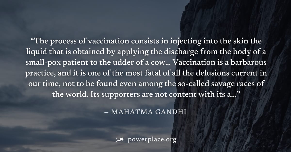 "The process of vaccination consists in injecting into the skin the liquid that is obtained by applying the discharge from the body of a small-pox patient to the udder of a cow… Vaccination is a barba