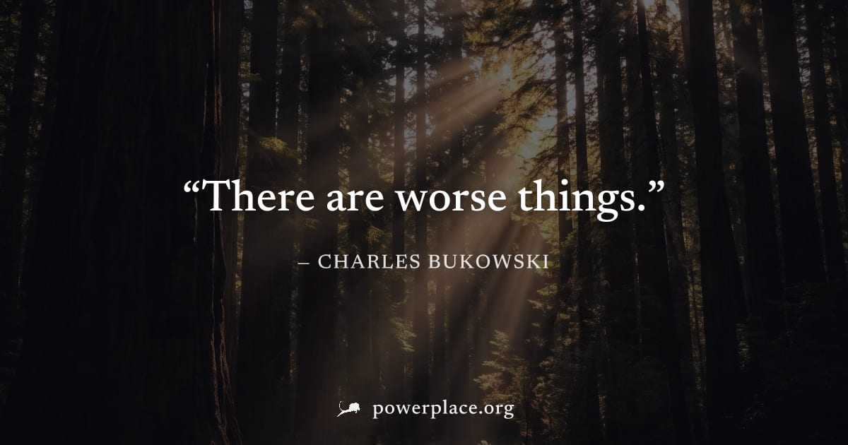 "There are worse things." — Charles Bukowski
