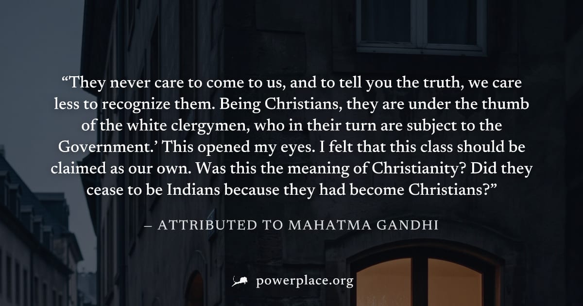 "They never care to come to us, and to tell you the truth, we care less to recognize them. Being Christians, they are under the thumb of the white clergymen, who in their turn are subject to the Gover